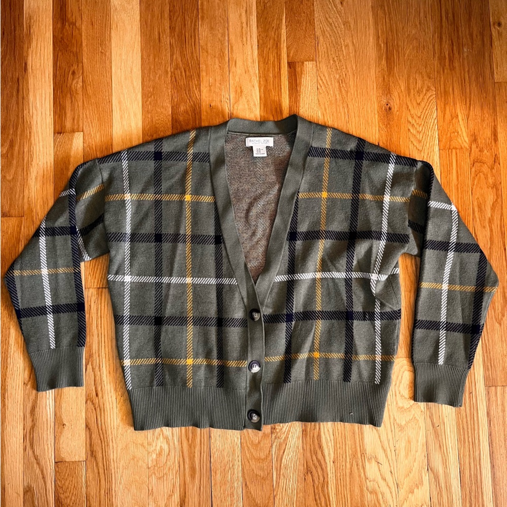 Rachel Zoe Olive Knit Sweater Cardigan